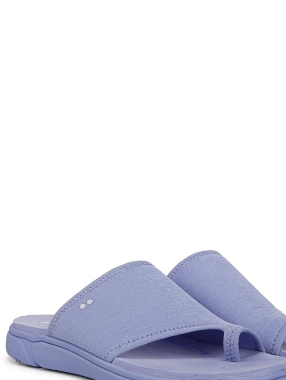 Ryka Light Blue Slide Sandals with Marbled Footbed